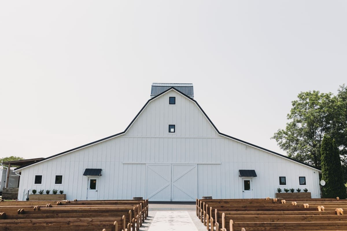 A rustic barn wedding venue